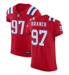 Nike Patriots #97 Alan Branch Red Alternate Mens Stitched NFL Vapor Untouchable Elite Jersey