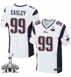 Nike Patriots #99 Dominique Easley White Super Bowl XLIX Mens Stitched NFL Elite Jersey