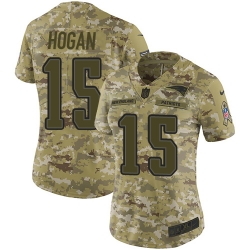 Nike Patriots #15 Chris Hogan Camo Women Stitched NFL Limited 2018 Salute to Service Jersey