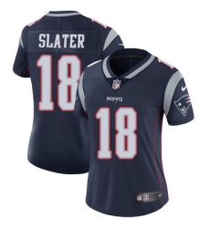 Nike Patriots #18 Matt Slater Navy Blue Team Color Womens Stitched NFL Vapor Untouchable Limited Jersey