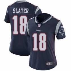 Nike Patriots #18 Matt Slater Navy Blue Team Color Womens Stitched NFL Vapor Untouchable Limited Jersey