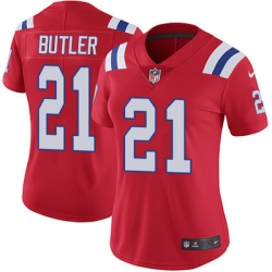 Nike Patriots #21 Malcolm Butler Red Alternate Womens Stitched NFL Vapor Untouchable Limited Jersey