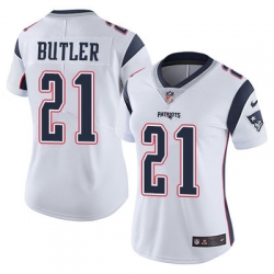 Nike Patriots #21 Malcolm Butler White Womens Stitched NFL Vapor Untouchable Limited Jersey