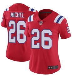 Nike Patriots #26 Sony Michel Red Alternate Womens Stitched NFL Vapor Untouchable Limited Jersey