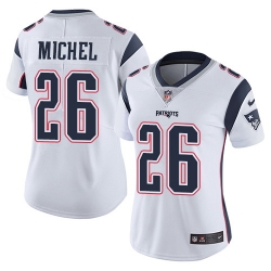 Nike Patriots #26 Sony Michel White Womens Stitched NFL Vapor Untouchable Limited Jersey