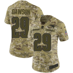 Nike Patriots #29 Duke Dawson Camo Women Stitched NFL Limited 2018 Salute to Service Jersey