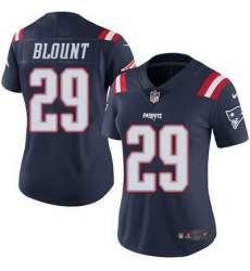 Nike Patriots #29 LeGarrette Blount Navy Blue Womens Stitched NFL Limited Rush Jersey