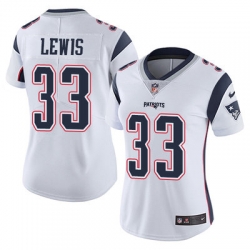 Nike Patriots #33 Dion Lewis White Womens Stitched NFL Vapor Untouchable Limited Jersey