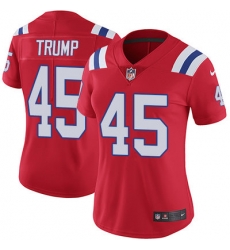 Nike Patriots #45 Donald Trump Red Alternate Womens Stitched NFL Vapor Untouchable Limited Jersey