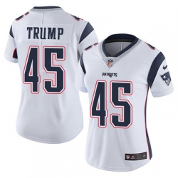 Nike Patriots #45 Donald Trump White Womens Stitched NFL Vapor Untouchable Limited Jersey