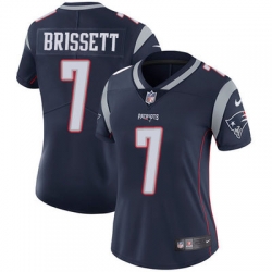 Nike Patriots #7 Jacoby Brissett Navy Blue Team Color Womens Stitched NFL Vapor Untouchable Limited Jersey