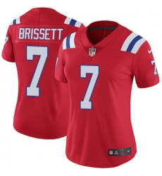 Nike Patriots #7 Jacoby Brissett Red Alternate Womens Stitched NFL Vapor Untouchable Limited Jersey