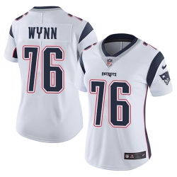 Nike Patriots #76 Isaiah Wynn White Womens Stitched NFL Vapor Untouchable Limited Jersey