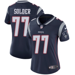 Nike Patriots #77 Nate Solder Navy Blue Team Color Womens Stitched NFL Vapor Untouchable Limited Jersey