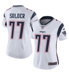Nike Patriots #77 Nate Solder White Womens Stitched NFL Vapor Untouchable Limited Jersey