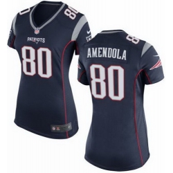 Nike Patriots #80 Danny Amendola Navy Blue Team Color Womens Stitched NFL New Elite Jersey