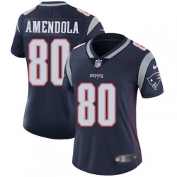 Nike Patriots #80 Danny Amendola Navy Blue Team Color Womens Stitched NFL Vapor Untouchable Limited Jersey