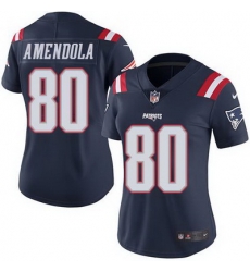 Nike Patriots #80 Danny Amendola Navy Blue Womens Stitched NFL Limited Rush Jersey