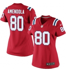 Nike Patriots #80 Danny Amendola Red Alternate Womens Stitched NFL Elite Jersey