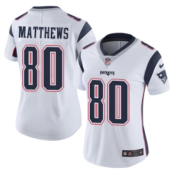Nike Patriots #80 Jordan Matthews White Womens Stitched NFL Vapor Untouchable Limited Jersey