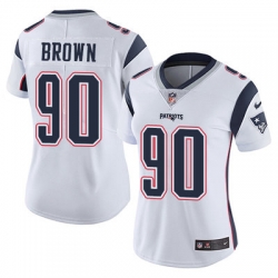 Nike Patriots #90 Malcom Brown White Womens Stitched NFL Vapor Untouchable Limited Jersey