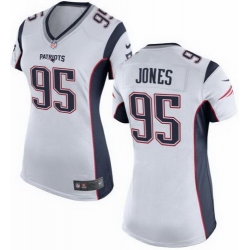 Nike Patriots #95 Chandler Jones White Womens Stitched NFL New Elite Jersey