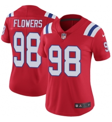 Nike Patriots #98 Trey Flowers Red Alternate Womens Stitched NFL Vapor Untouchable Limited Jersey