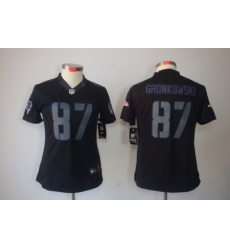 Nike Women New England Patriots #87 Rob Gronkowski Black Jerseys[Impact Limited]