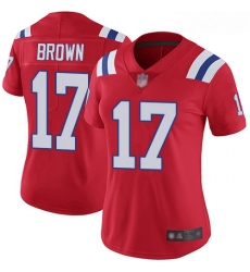 Patriots #17 Antonio Brown Red Alternate Women Stitched Football Vapor Untouchable Limited Jersey