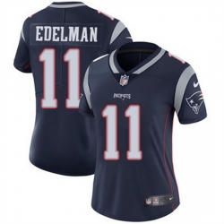 Women New England Patriots 11 Julian Edelman Navy Vapor Untouchable Stitched Jersey