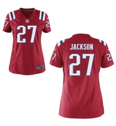 Women New England Patriots #27 J.C. Jackson Game Jersey Red
