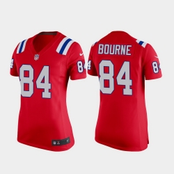 Women New England Patriots Kendrick Bourne #84 Red Vapor Limited Jersey