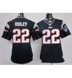 Women Nike New England Patriots 22 Stevan Ridley Blue NFL Jerseys