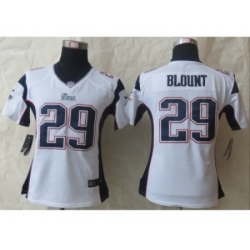 Women Nike New England Patriots #29 Blount white Jerseys
