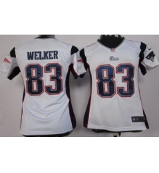 Women Nike New England Patriots 83 Wes Welker White Nike NFL Jersey