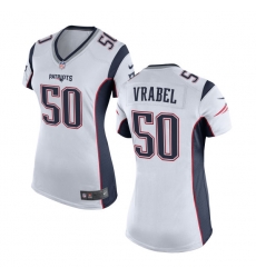 Women Nike Patroits #50 Mike Vrabel White Game Home NFL Jersey