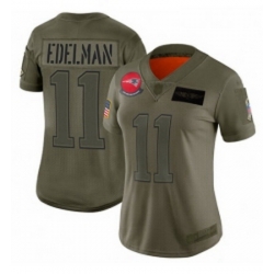 Womens New England Patriots 11 Julian Edelman Limited Camo 2019 Salute to Service Football Jersey