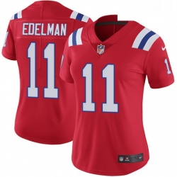 Womens Nike New England Patriots 11 Julian Edelman Red Alternate Vapor Untouchable Limited Player NFL Jersey