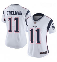 Womens Nike New England Patriots 11 Julian Edelman White Vapor Untouchable Limited Player NFL Jersey