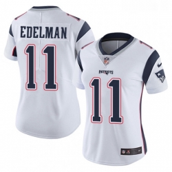 Womens Nike New England Patriots 11 Julian Edelman White Vapor Untouchable Limited Player NFL Jersey
