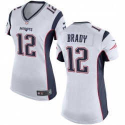 Womens Nike New England Patriots 12 Tom Brady Game White NFL Jersey