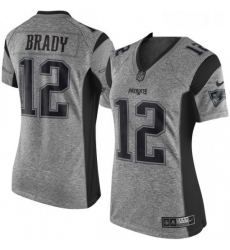 Womens Nike New England Patriots 12 Tom Brady Limited Gray Gridiron NFL Jersey