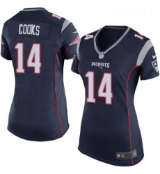 Womens Nike New England Patriots 14 Brandin Cooks Game Navy Blue Team Color NFL Jersey