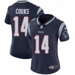Womens Nike New England Patriots 14 Brandin Cooks Navy Blue Team Color Vapor Untouchable Limited Player NFL Jersey