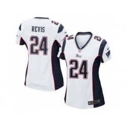 Women's Nike New England Patriots #24 Darrelle Revis White Stitched NFL Jersey