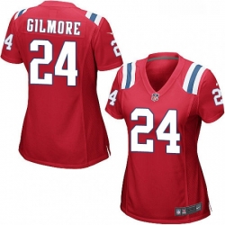 Womens Nike New England Patriots 24 Stephon Gilmore Game Red Alternate NFL Jersey