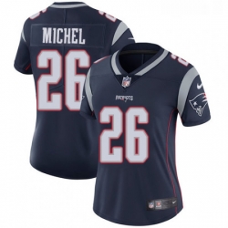 Womens Nike New England Patriots 26 Sony Michel Navy Blue Team Color Vapor Untouchable Limited Player NFL Jersey