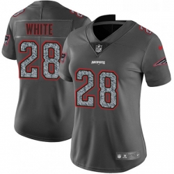 Womens Nike New England Patriots 28 James White Gray Static Vapor Untouchable Limited NFL Jersey
