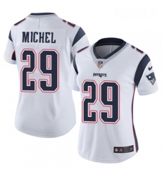 Womens Nike New England Patriots 29 Sony Michel White Vapor Untouchable Limited Player NFL Jersey