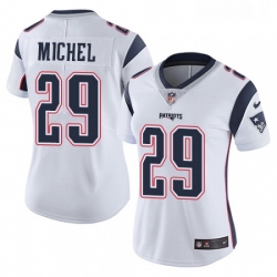 Womens Nike New England Patriots 29 Sony Michel White Vapor Untouchable Limited Player NFL Jersey
